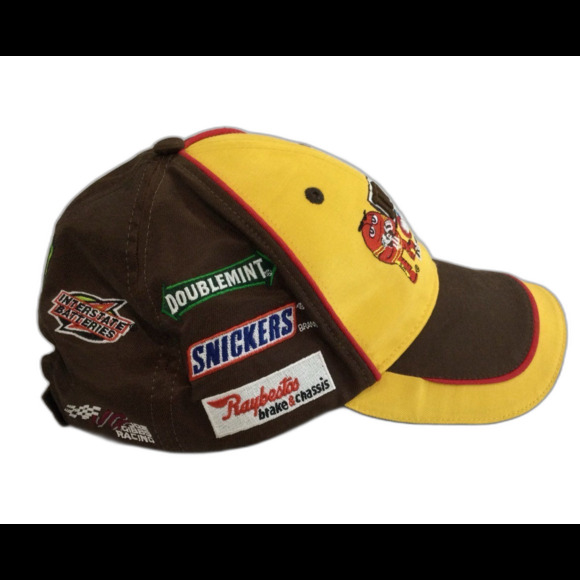 Chase Authentics Cap Hat Unisex Adjustable Yellow Kyle Busch Joe Gibbs Racing - Picture 3 of 8